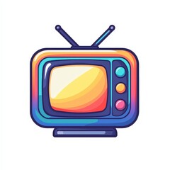 Design of tv television icon logo illustration isolated on white background