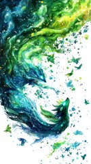 Ethereal transformation of whimsical creatures fantasy realm digital art cosmic environment surreal viewpoint