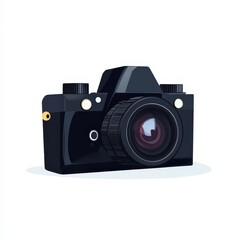 Fototapeta premium Design of camera icon logo illustration isolated on white background