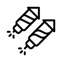 fireworks line icon