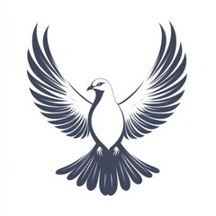 Obraz premium Design of dove icon logo illustration isolated on white background