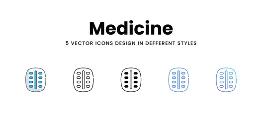 Medicine icons in different style vector stock illustration