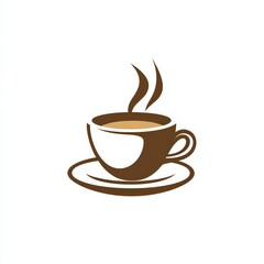 Obraz premium Design of coffee icon logo illustration isolated on white background