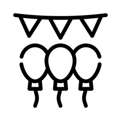 Balloon line icon