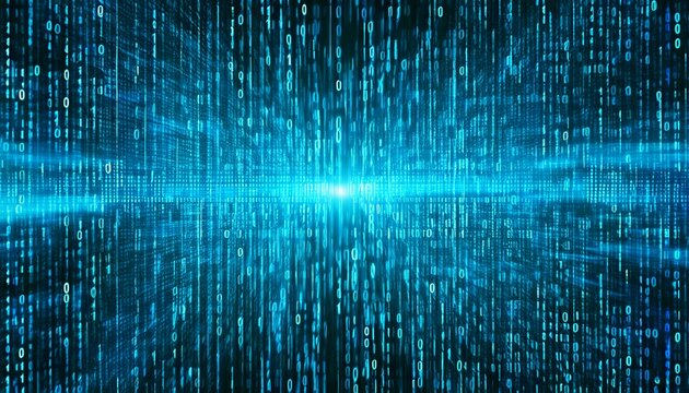 Digital binary data background. Generative AI