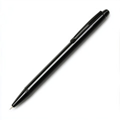 sleek black pen isolated on white background, perfect for writing