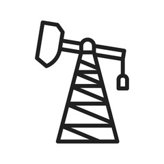 Pump Jack icon vector image. Suitable for mobile apps, web apps and print media.