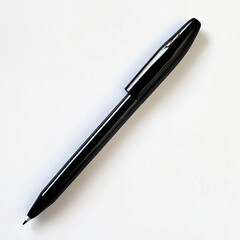 Black pen isolated on white background, perfect for writing and drawing