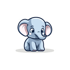 Elephant cute simple illustration
