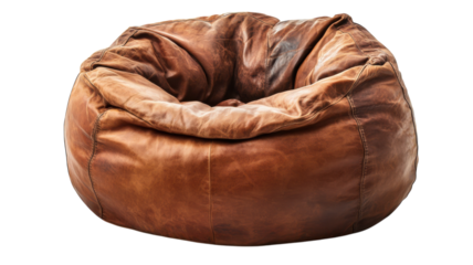 Luxurious Large Leather Bean Bag Chair for Ultimate Comfort in Living Spaces, Perfect for Relaxation and Entertainment Needs.