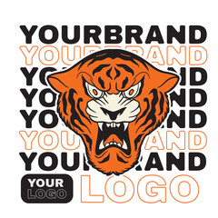 Tiger logo. head tiger vector illustration. Logo tiger