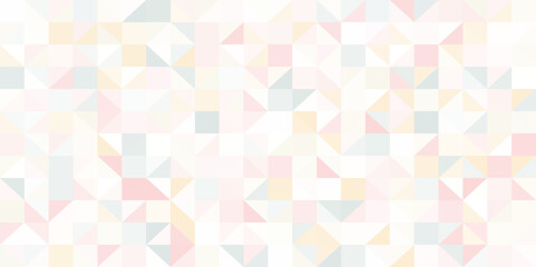 Abstract modern colorful triangles pattern elements on white background with copy space.