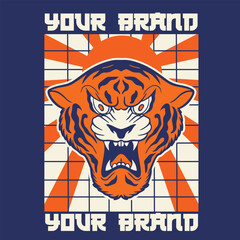 Tiger logo. head tiger vector illustration. Logo tiger