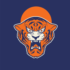 Tiger logo. head tiger vector illustration. Logo tiger