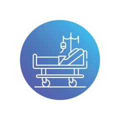 Hospital Bed vector icon