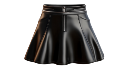 Stylish leather mini skirt featuring a trendy zipper detail perfect for fashion forward individuals looking to enhance their wardrobe with chic accessories and versatile outfits..