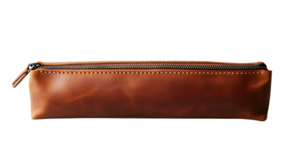 Stylish Leather Pencil Case with Zipper for Organizing Stationery and Office Supplies in a Chic Manner.