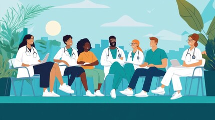 Collaborative Interdisciplinary Symposium in the Hospital Lounge, A Multifaceted Discourse Among Doctors and Nurses on Group Health Practices and Patient Care Strategies
