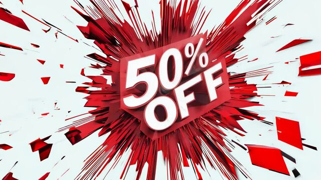 Discount label with 50% off splash