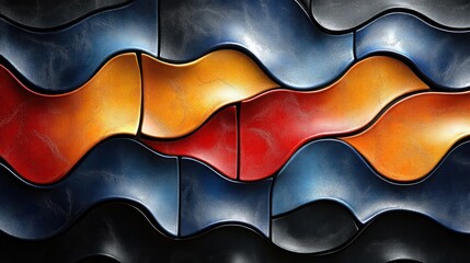 Abstract wavy colorful pattern background.