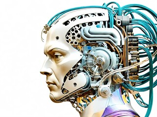 Fototapeta premium humanoider Roboter im Profil