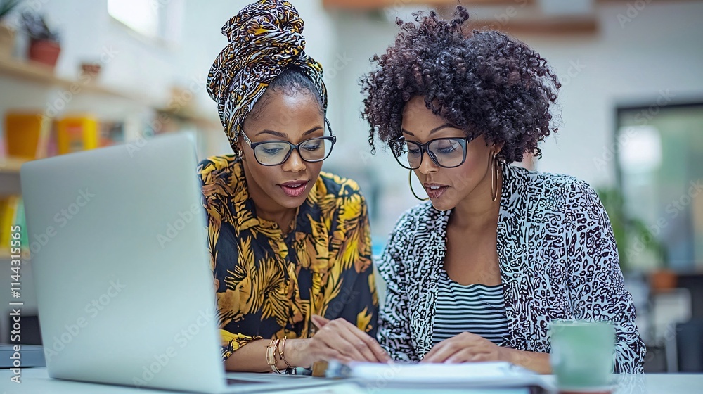 Poster parent assisting a college-bound student with irs refund details and fafsa requirements stock photo 