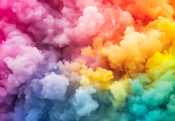 Fototapeta premium Colorful smoke in the water, vibrant color background