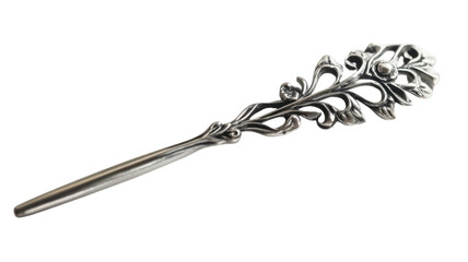 Elegant Metal Hairpin Adorned with Floral Design Perfect for Adding a Touch of Beauty and Style to Hairstyles for Various Occasions.