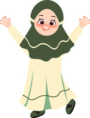 Illustration of a child in a pose