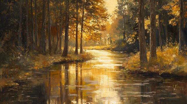 Nature's serene autumn scene