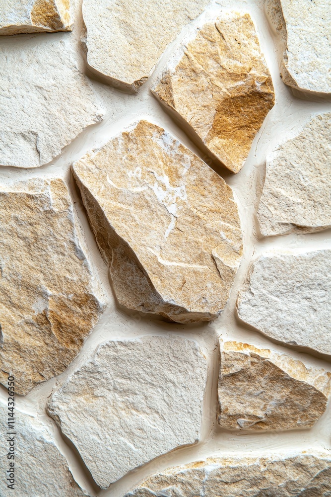 Poster textured natural stone wall with unique patterns and colors