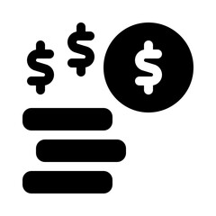 Coins glyph icon