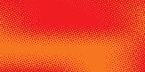 Dots halftone orange color pattern gradient texture with technology digital background. Dots pop art comics with summer background.