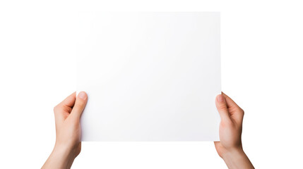 Obraz premium Hand holding blank book & hard cover mockup Isolated on transparent background, clippig path