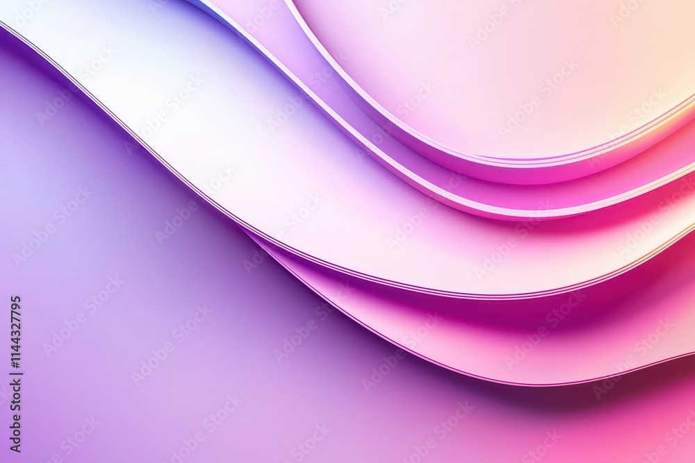 Poster elegant abstract waves in soft pastel colors for modern design