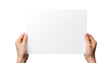 Hand holding blank book & hard cover mockup Isolated on transparent background, clipping path