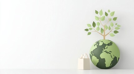 Eco Friendly World Earth Tree Recycling Concept