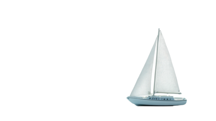 A Stunning Miniature Sailboat Model Featuring a Crisp White Sail Perfect for Home Decor or Nautical Theme Projects.