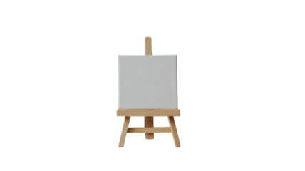 A Miniature Wooden Easel Displaying a Small Canvas Ideal for Artistic Presentations and Decor.