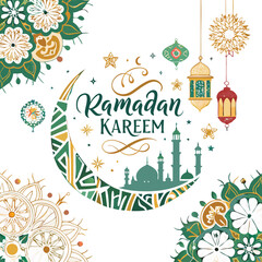 Obraz premium Ramadan Kareem vector art illustration