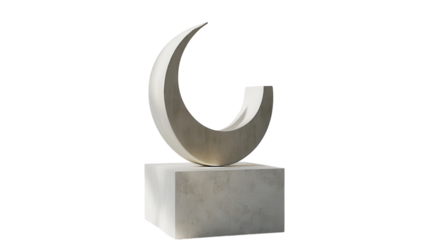 A Minimalistic Modern Sculpture on a Pedestal Perfect for Contemporary Interior Spaces and Art Galleries Showcasing Creativity and Design.