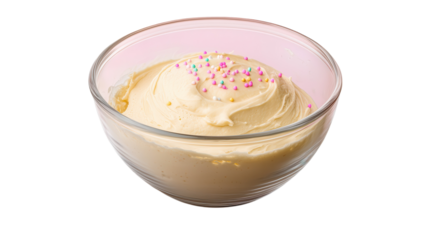 A Mixing Bowl Filled with Delicious Cake Batter Perfect for Baking, Decorating, and Pastry Preparation in Culinary Creations.