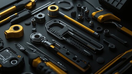 Fototapeta premium A Symphony of Steel: A Visual Exploration of Industrial Elegance and Precision