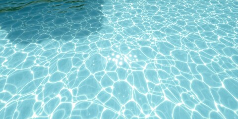 Obraz premium Invitingly clear, azure pool water, sparkling and pristine, blue water, water