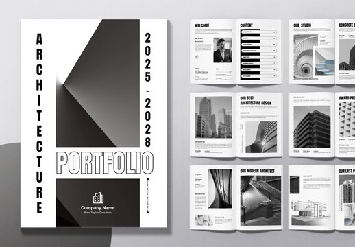 Modern Architecture Portfolio Template Layout