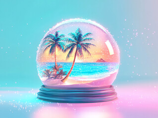 Tropical Snow Globe Dream