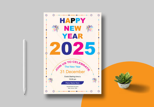 New Year Party Flyer Layout