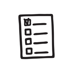 Fototapeta premium Doodle Paper Piece icon, torn out lined paper. Line art style graphic design element. PNG isolated on transparent background and vector illustration