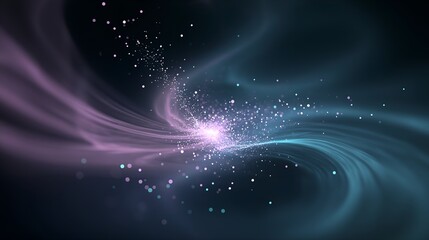 Vibrant galaxy background with lilac, pink, and green nebulae, glowing stars, and a dreamy cosmic aesthetic