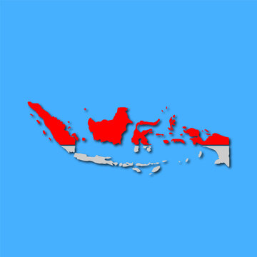 Indonesia map icon vectors illustration symbol design